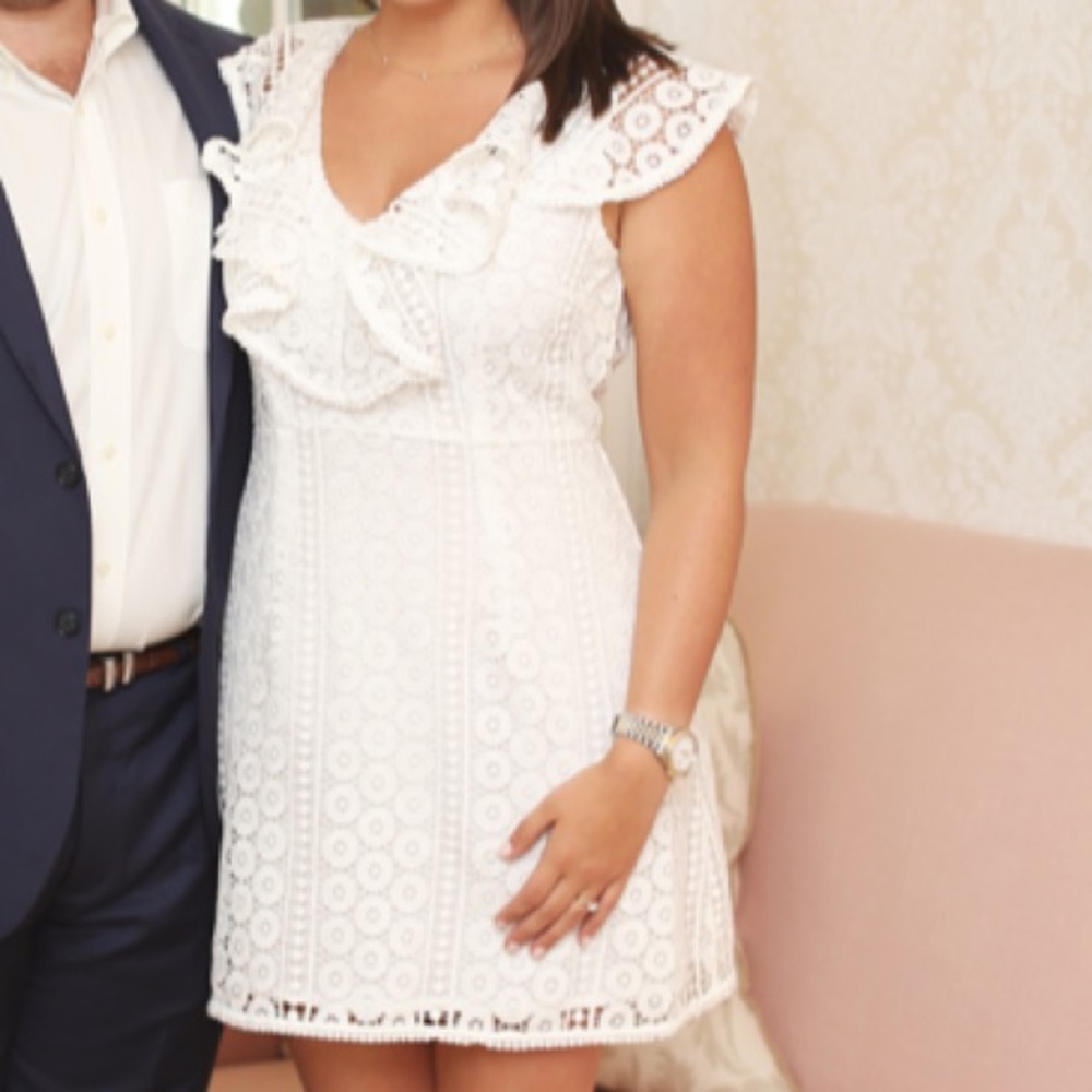 White lace French Connection dress